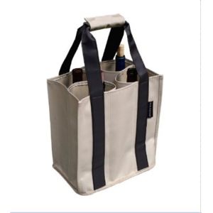 Fine Reusable Wine Bag Durable Wine Tote Bag with Reinforced Double Handles for