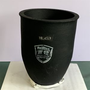 Round Black Metal Melting Crucible Graphite Silicon Carbide Conventional