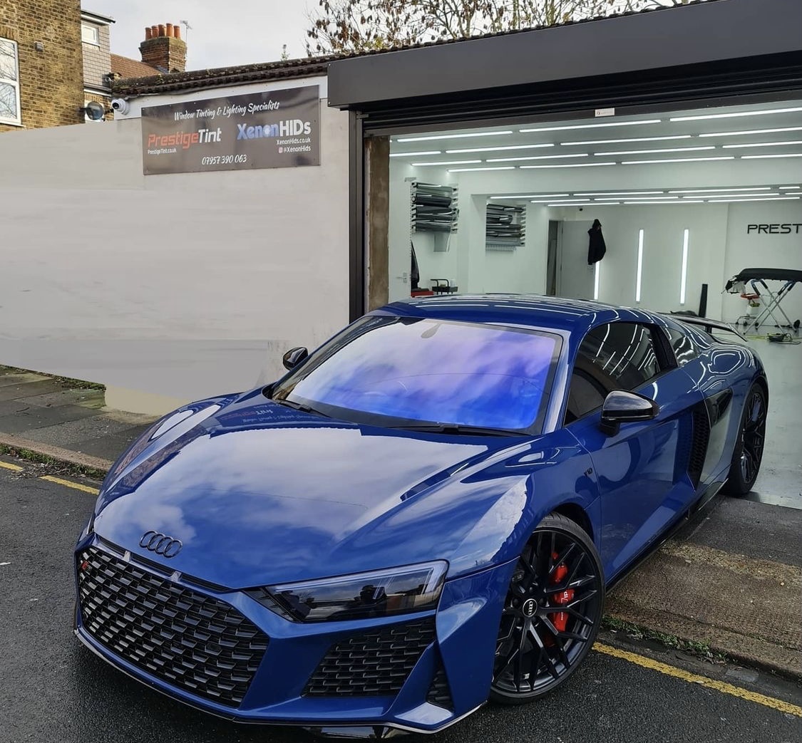 China 70% VLT Blue Reflective Chameleon Car Window Film 2mil PET on sale