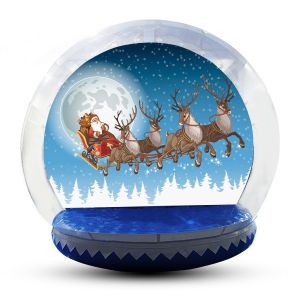 Easy Access Entrance Tunnelinflatable Snow Globe Custom Color CE
