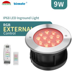 External Control 380lm 9W SS316L LED Ground Pool Lighting