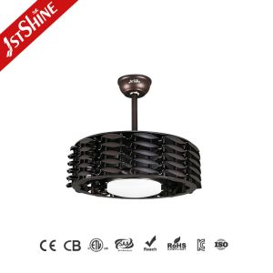 22 Inch Gold 220 V 15W Bldc Energy Saving Bladeless Led Lighting Ceiling Fan for