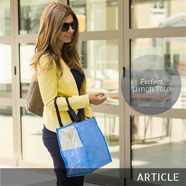 Large Capacity 6 Can Cooler Utensile Pocket Tote Handy Shoulder Strap Convenient