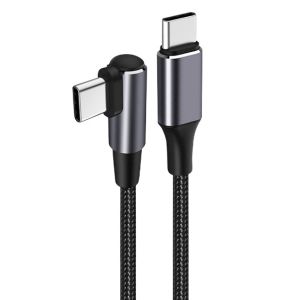 90° Angled USB-C to USB-C Cable Game-Changing Charging Data Sync with Braided