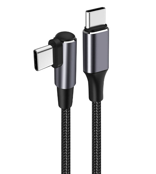 90° Angled USB-C to USB-C Cable Game-Changing Charging Data Sync with Braided