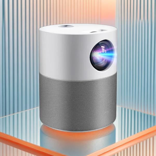 M1 Mini Full HD 1080P Android Projector Unique Cylindrical Projector with Carry