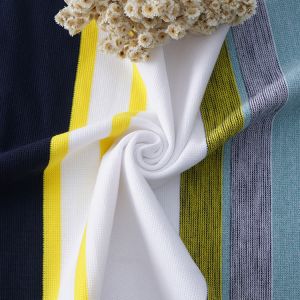 Stretch Multicolor Striped Fabric