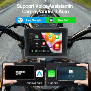 PORTABLE 5 INCH CARPLAY SCREEN 1080P FRONT REAR CAMERA BIKE WITH BUILT-IN GPS