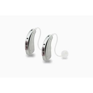 Silver Open Fit Behind The Ear Hearing Aids 25H Personal Sound Amplifiers For