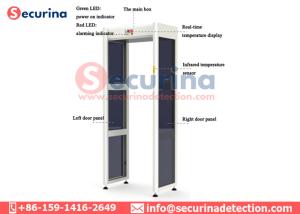 Cheap 700mm Passing Width Walk Through Metal Detector Gate Thermometer With CE FCC Approval for sale