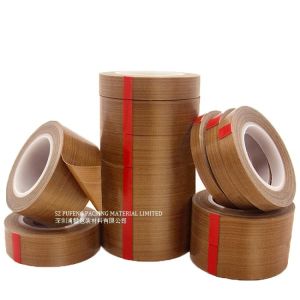 High Tensile Strength Single Sided Brown PTFE Tape , 25mm Heat Proof Adhesive