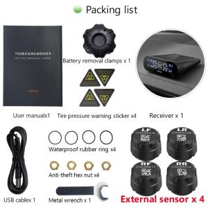 70mai Tire Pressure Monitoring System for Car Mobile APP Control LED Screen