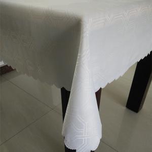 China BSCI audit passed-New arrival-100% Polyester Jacquard tablecloth with geometric figure on sale