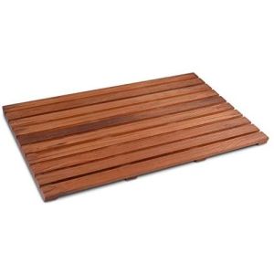 Caterers 1.18" Foldable Solid Wood Teak Bathroom Shower Mat 80cm Width