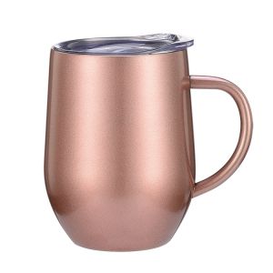 China 12oz Double Wall Stainless Steel Vacuum Flask Eggshell Coffee Tumbler on sale