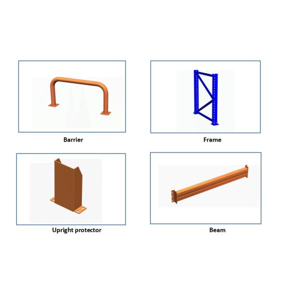 Q235 Steel Heavy Duty Pallet Storage Rack 76.2mm Pitch Selective Pallet Racking System