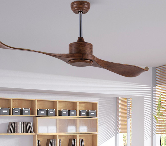 Indoor Retro 52 In European Ceiling Fans ABS Remote Control For Living Room