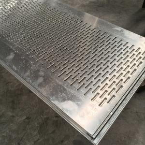 Hexagonal Pattern Perforated Metal Plate With Rectangular Shape And Oblong Hole
