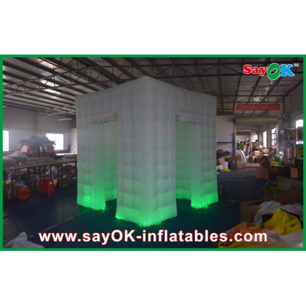 Quality Advertising Booth Displays White Curtain Lighting Inflatable Photo Booth 210D Oxford Cloth wholesale