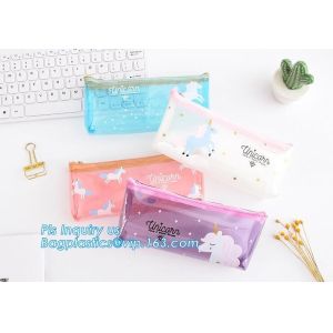 Vinyl Clear PVC Cosmetic Bag in Slider Zipper Toiletry Travel Packaging Bag, pvc slider zipper bag, PE/EVA plastic reclo