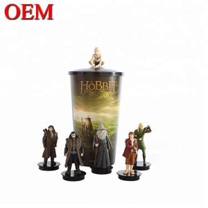 Customized Cute Plastic Topper Character Cup Topper Figurine oem cartoon figure