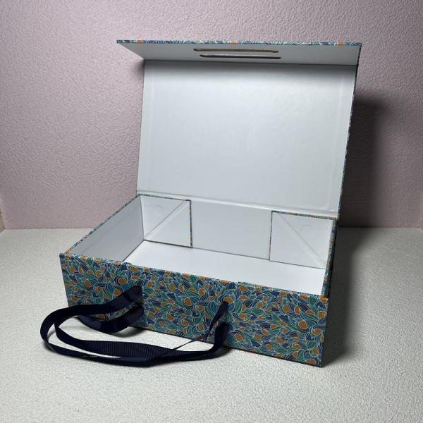 Cardboard Folding Gifts Packing Boxes With Flower Pattern