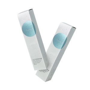 OEM White Foldable Cardboard Boxes Spot UV Cosmetic Paper Box