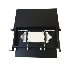 1U 12 Ports Optical Patch Panel For Protective Connection Between Cables And