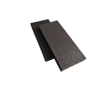 2.4m Natural Wood Looking 25mm 140mm Composite Decking Board