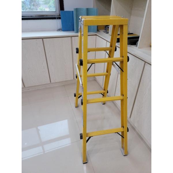Quality Multicolor Anti Rust 8ft Fiberglass Ladder FRP Twin Step Ladder For Construction wholesale