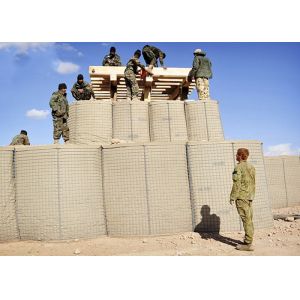 Weaved Mesh 100*120mm 9 Cells Hesco Barrier Wall For Military
