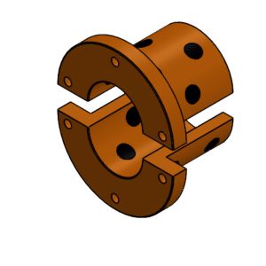 Split Shaft Self Lubricating Bronze Bush CuAl10Fe5Ni5 Aluminium Bronze Bushing