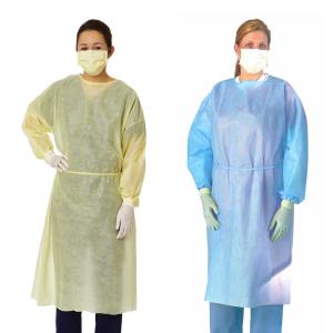 China ODM PP Nonwoven Disposable Isolation Gowns With Elastic Cuff on sale