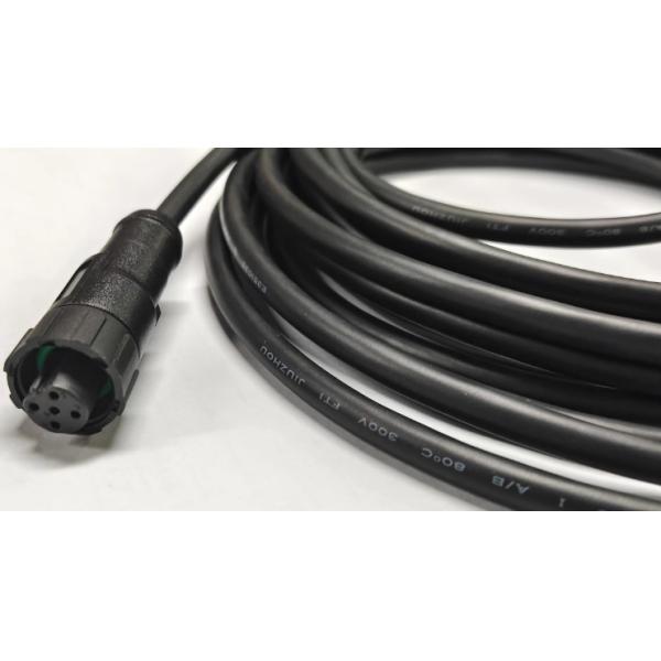 M12 Male / Female Aviation Socket 3/4/5/6/8/12/17-Core Pinhole Connector With Molded Rubber Core