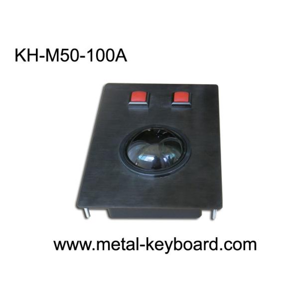 Metal Panel Mount Industrial Pointing Device Trackball Mouse Medical / Marine