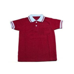 Different Colors Teen School Uniform Knitted Technics With Polo Neck Collar
