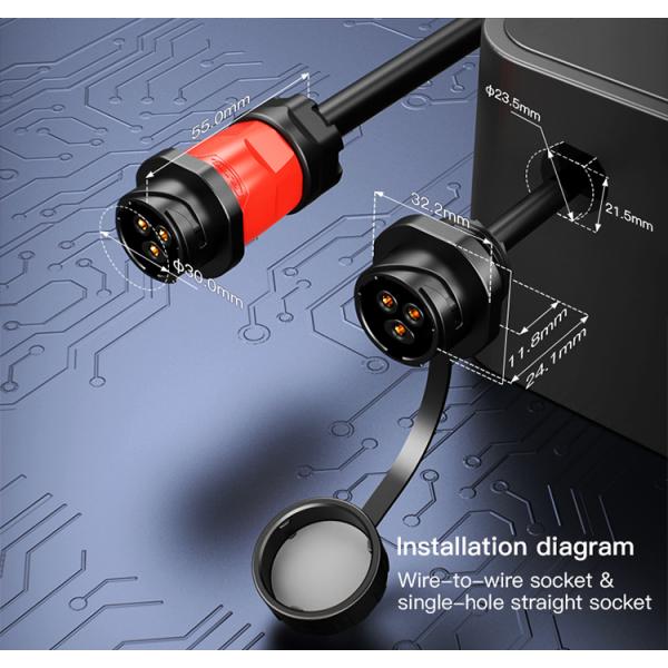 CNLINKO 3 Pin Waterproof Connection Cable Plug Electrical Swivel Xlr Connector 3 Pin Electric Terminals Connector