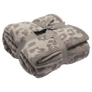 Home Appliance Comfortable Knitted Throw Blanket with Leopard Zebra Print in 22