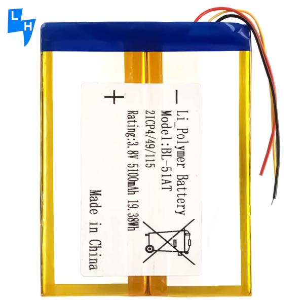 Stock BL-51AT Mobile Phone Batteries for Tecno H8 8H Dioipad 8 3.8V 5100mAh