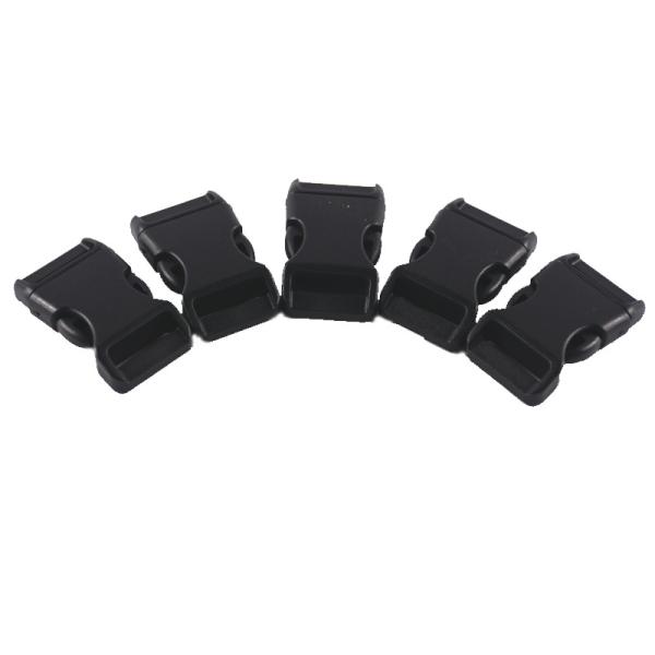 20mm Black Plastic Buckle Dog Collar with Convenient Quick Release Buckles