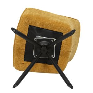 FUPENG Swivel Dining Chair Leather/Fabric Sturdy Metal Base Various Colors
