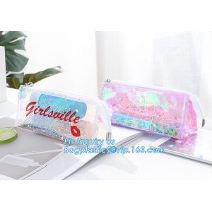 Vinyl Clear PVC Cosmetic Bag in Slider Zipper Toiletry Travel Packaging Bag, pvc