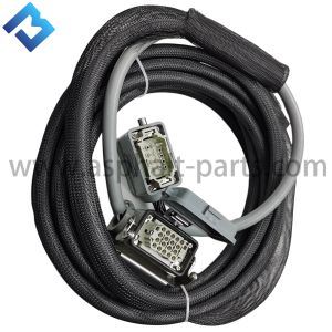 Asphalt Paver Side Control Box Host Line 18 Core Rectangular 8m Straight Cable