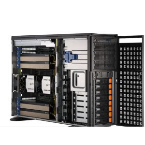Cheap Hybrid Dual SuperServer Tower 4U GPU Server 8x 3.5&quot; SYS-741GE-TNRT 10 Gigabit Ethernet 2000W 1+1 Redundant for sale