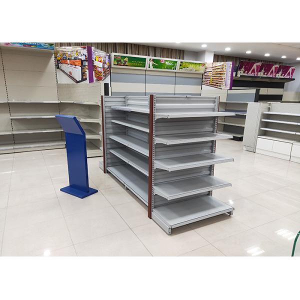 Quality Multi Function Supermarket Display Shelving With Special Single Back Panel wholesale
