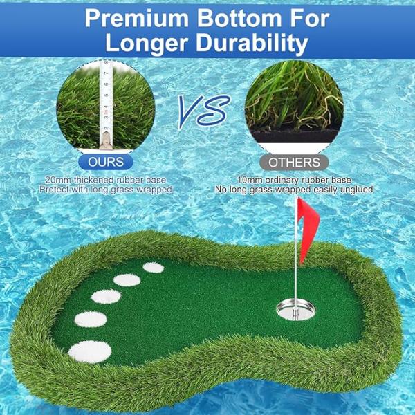 Pool Water Sport Training Golf Mat with Floating Design and Silk Screen Printing