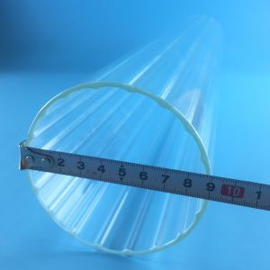 Decorative Flower Shape Glass Borosilicate Tubing With Ribs Inside For Lamping