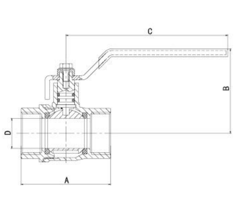 1/2" 12mm Female And Female BSP Thread Nickel Plated Brass Ball Valve For Connecting Pipes