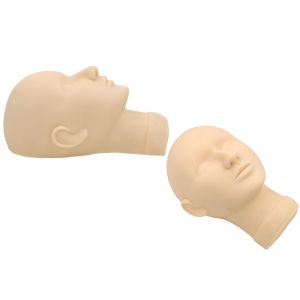 Permanent Makeup Practice Head / Model For Face Painting , Skin Color