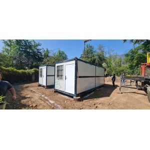 100% Ready Made Good Quality Steel Folding Container House With Electricity And Insulation Preinstalled